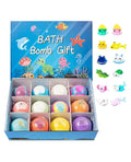 Bath Bombs (Fruit-Scented fizzies) (Animals) (Ocean Animals) (Mermaid) Gift (12 Surprise Toy Inside) Bathbombs