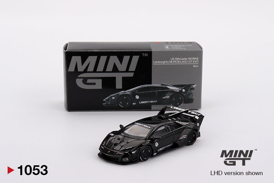 MINI GT Lamborghini LB-Silhouette WORKS Murcielago GT Evo Black Cocoland Toys