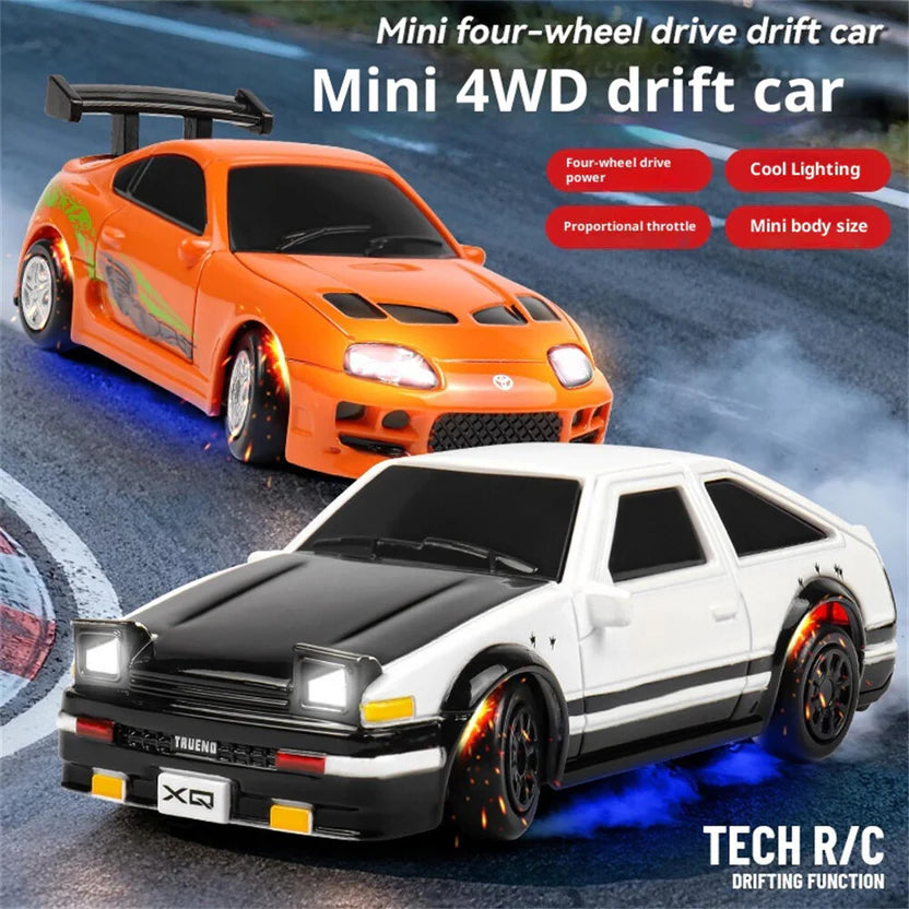 XQ Nano Tech R/C Officially Licensed Supra MK4 Bomex First & Furious 4WD 1:64 Drift Car