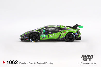 Mini gt Lamborghini Huracán GT3 EVO2 #78 Forte Racing 2024 IMSA Daytona 24 Hrs
