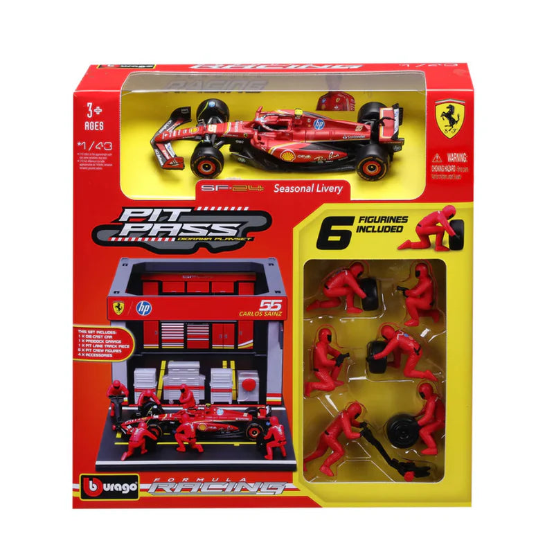 Carlos Sainz Ferrari SF-24 Pit Garage Display Cocoland Toys