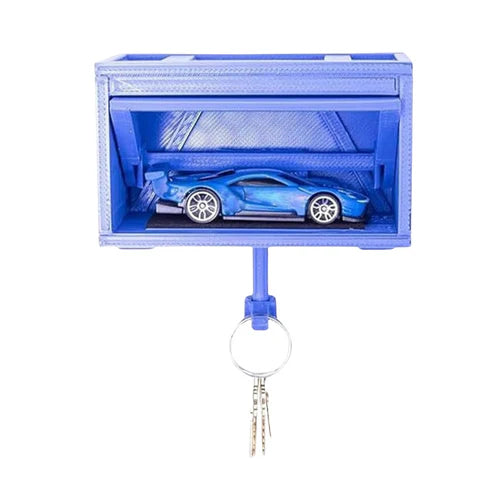 Cocoland Toys blue mini car display key organizer garage