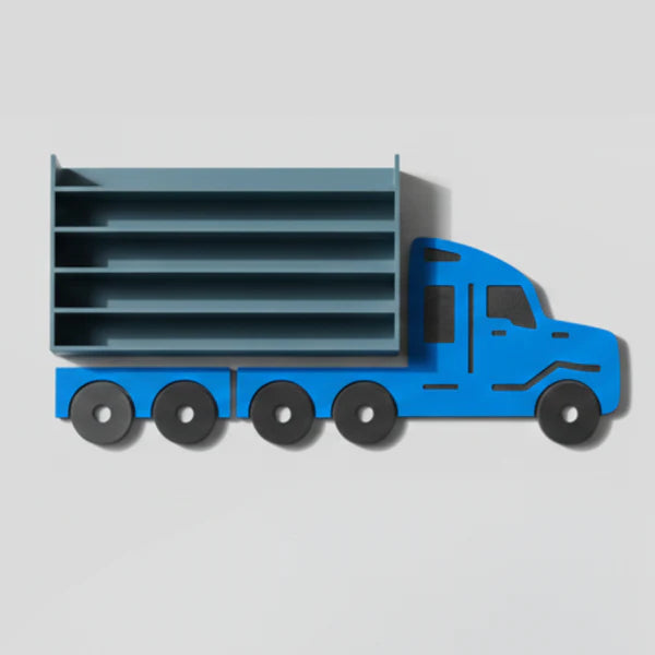 Cocoland Toys blue truck diecast display organizer