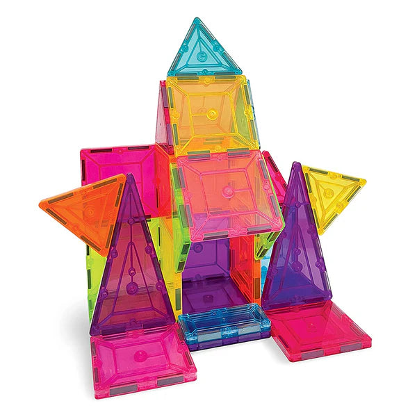 MagPlay Boys and Girls' Magnetic Tiles Constructing and Creative Learning Educational GAMING 28 Pieces