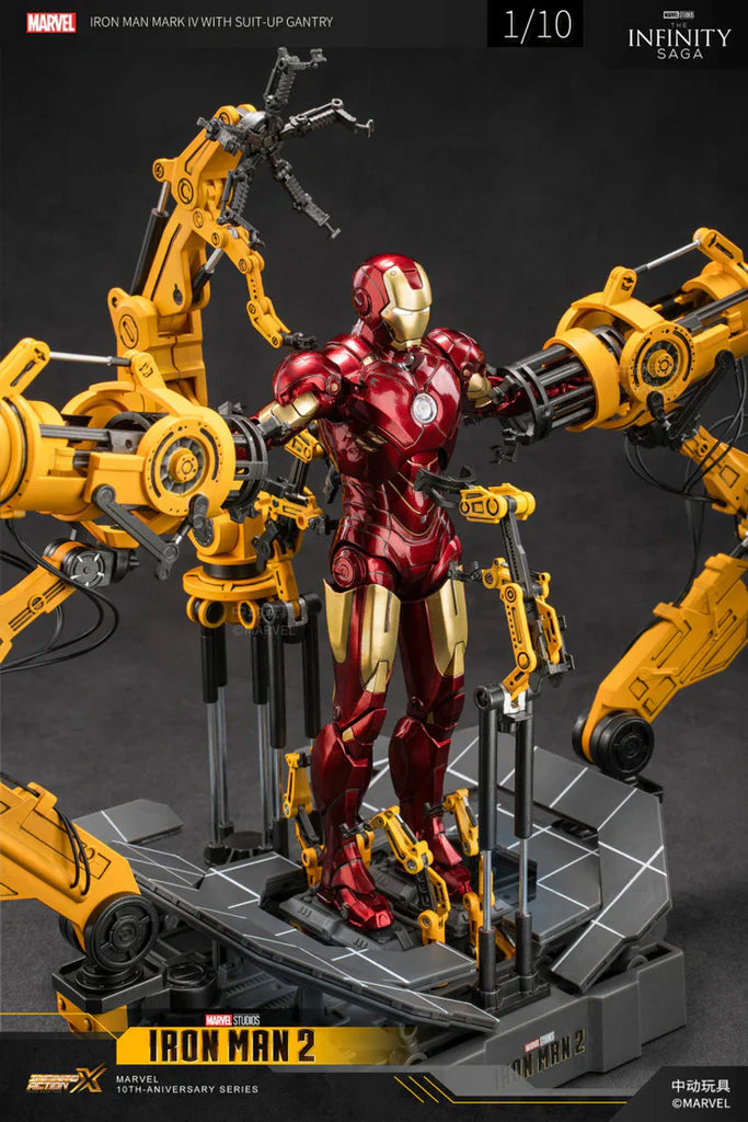 ZD Toys Iron Man 2 (II) - Iron Man Mark 4 (IV) with Suit-Up Gantry Action Collectable Figure