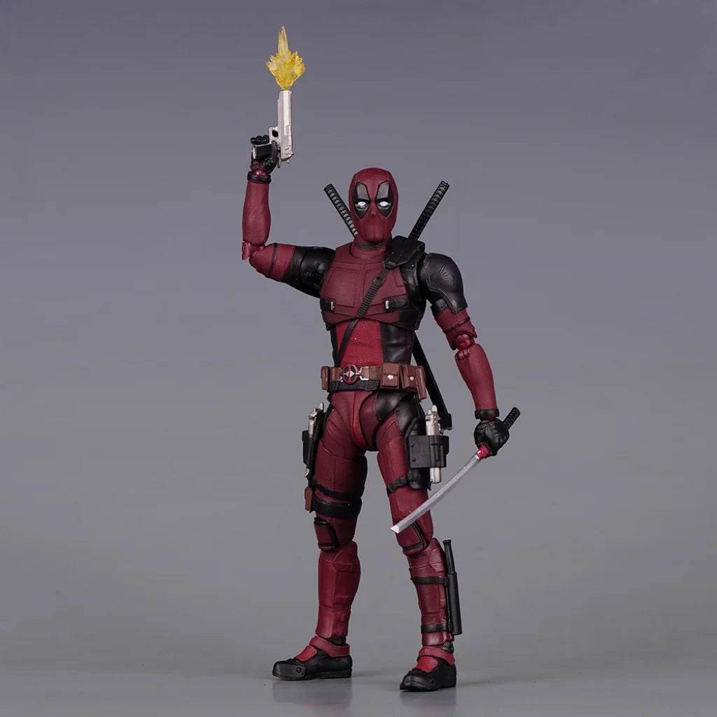 New Deadpool Action Figure Model Fully Body Movable Replacement Masks, Gloves, Weapons Exquisite Gift Box Set