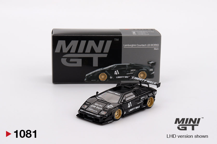 MINI GT Lamborghini Countach LB-WORKS Black Cocoland Toys