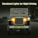 JJRC C8815 RTR 1/10 4WD RC Willys Military Truck – Rock Crawler with Metal Frame & LED Lights