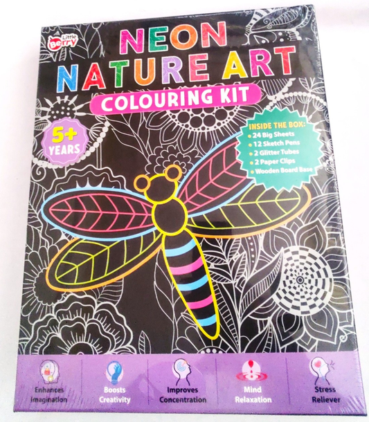 PETERS PENCE NEON NATURE ART COLOURING KIT