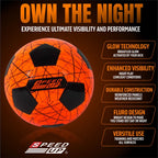 Speed Up LED Light Up Glow Football Night Sport Game Training Indoor/Outdoor Soccer Ball Educational Toy Ball Size 5, for Adult Kids Teenagers Boys Girls