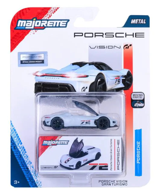 Majorette Porsche Vision Gran Turismo White/Light-Grey (Majorette Porsche Deluxe Assortment)
