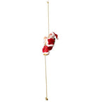 Funny Electric Animated Climbing Santa Claus on  Beads Chain Musical Moving Figure Christmas Ornament