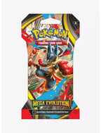 Cocoland Pokémon trading card game booster pack with Mega Evolution theme on a white background