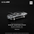 POPRACE  SHELBY MUSTANG GT500 - SILVER CHROME 1:64 SCALE