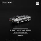 POPRACE  SHELBY MUSTANG GT500 - SILVER CHROME 1:64 SCALE