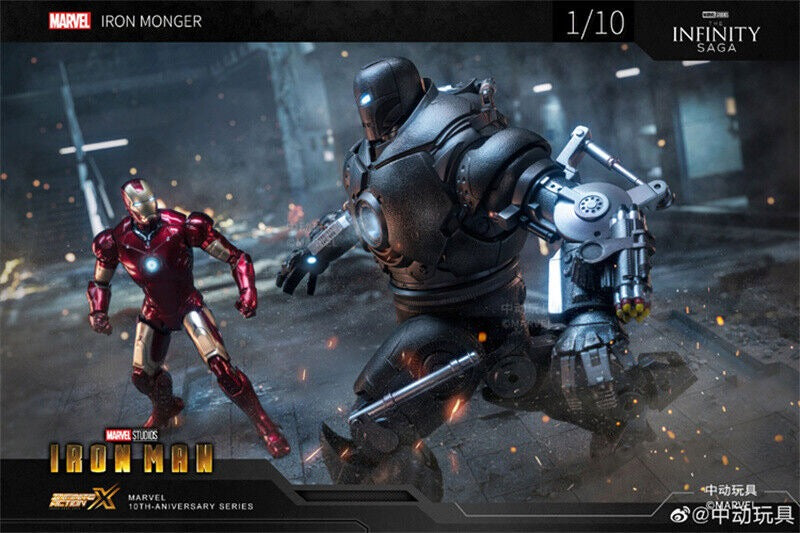 IRON MAN THE FINAL BATTLE MARVEL MK3 AND IRON MONGER SET