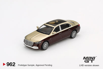 MINI GT Mercedes-Maybach S 680 Gold / Dark Red Metallic