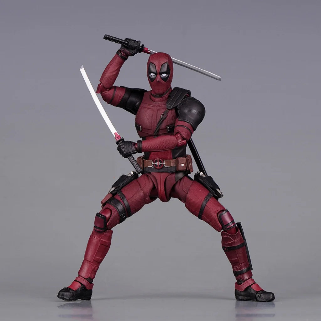 New Deadpool Action Figure Model Fully Body Movable Replacement Masks, Gloves, Weapons Exquisite Gift Box Set
