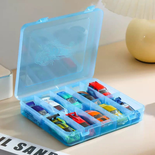 Blue Hot Wheels Toy Car Storage Box ( Cars Not Included )