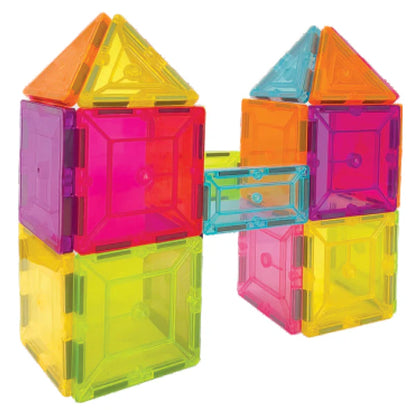 MagPlay Boys and Girls' Magnetic Tiles Constructing and Creative Learning Educational GAMING 28 Pieces
