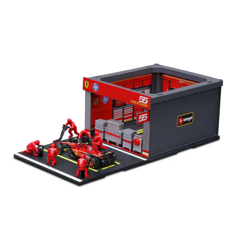 Bburago Scuderia Ferrari Formula 1 Diorama Set Cocoland Toys