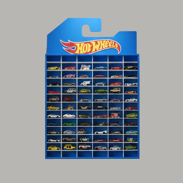 Hot Wheels Mega Display Rack – 78 Car Wall Organizer (Without Cars)