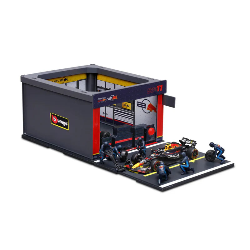 Bburago F1 Red Bull Racing RB20 2024 Pit Pass Diorama Sergio Perez 1/43 Scale