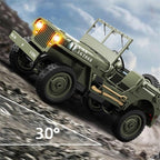 JJRC C8815 RTR 1/10 4WD RC Willys Military Truck – Rock Crawler with Metal Frame & LED Lights