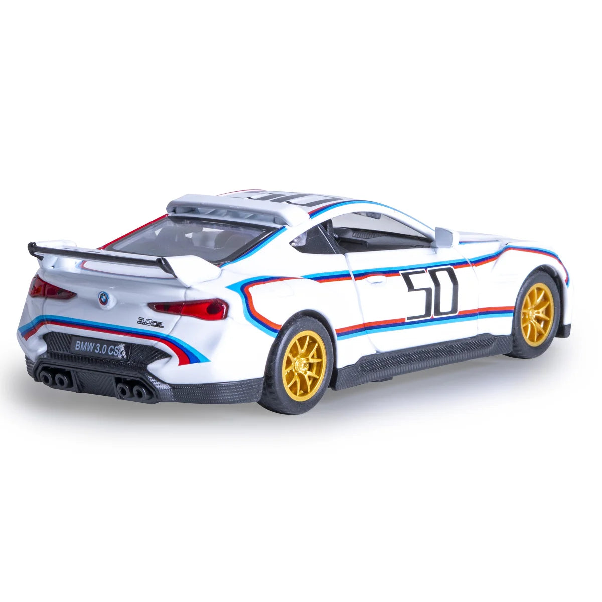 BMW 3.0 CSL 1:34 Scale Collectible Car Back with Racing Graphics Cocoland Toys