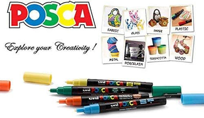 POSCA 5M 1.8-2.5mm Markers (8 Colors- 8 Pcs)