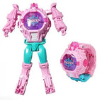 Action Figure Toy Robot Deformation Convertible Digital Wrist Watch for Kids (Comes With Mix Theme)