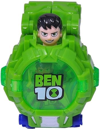 Action Figure Toy Robot Deformation Convertible Digital Wrist Watch for Kids (Comes With Mix Theme)