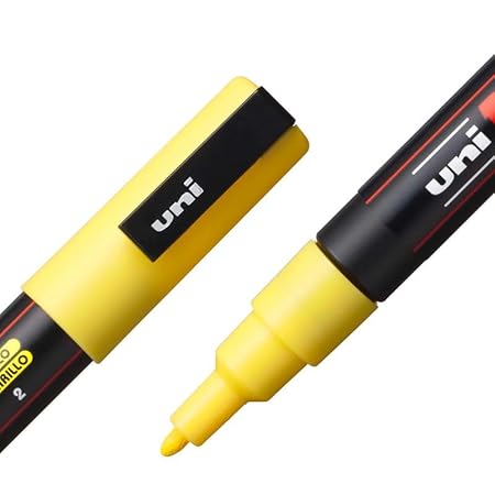 POSCA 3M 0.9-1.3mm Bullet Shaped Markers (16 Colors, 16 Pcs), Multicolor