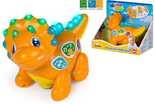 Winfun Adventure Walk Dino, Battery Operated Walking Dinosaur Toy