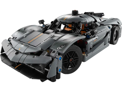 LEGO Technic Koenigsegg Jesko Absolut Grey Hypercar, Sports Car Building Toy Set for Boys and Girls, Vehicle Racing Car for Kids, Buildable Model Kit, Sports Car Toy