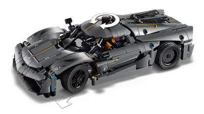 LEGO Technic Koenigsegg Jesko Absolut Grey Hypercar, Sports Car Building Toy Set for Boys and Girls, Vehicle Racing Car for Kids, Buildable Model Kit, Sports Car Toy