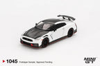 Mini GT Nissan GT-R Nismo 2024 Brilliant White Pearl #1045 Scale 1:64