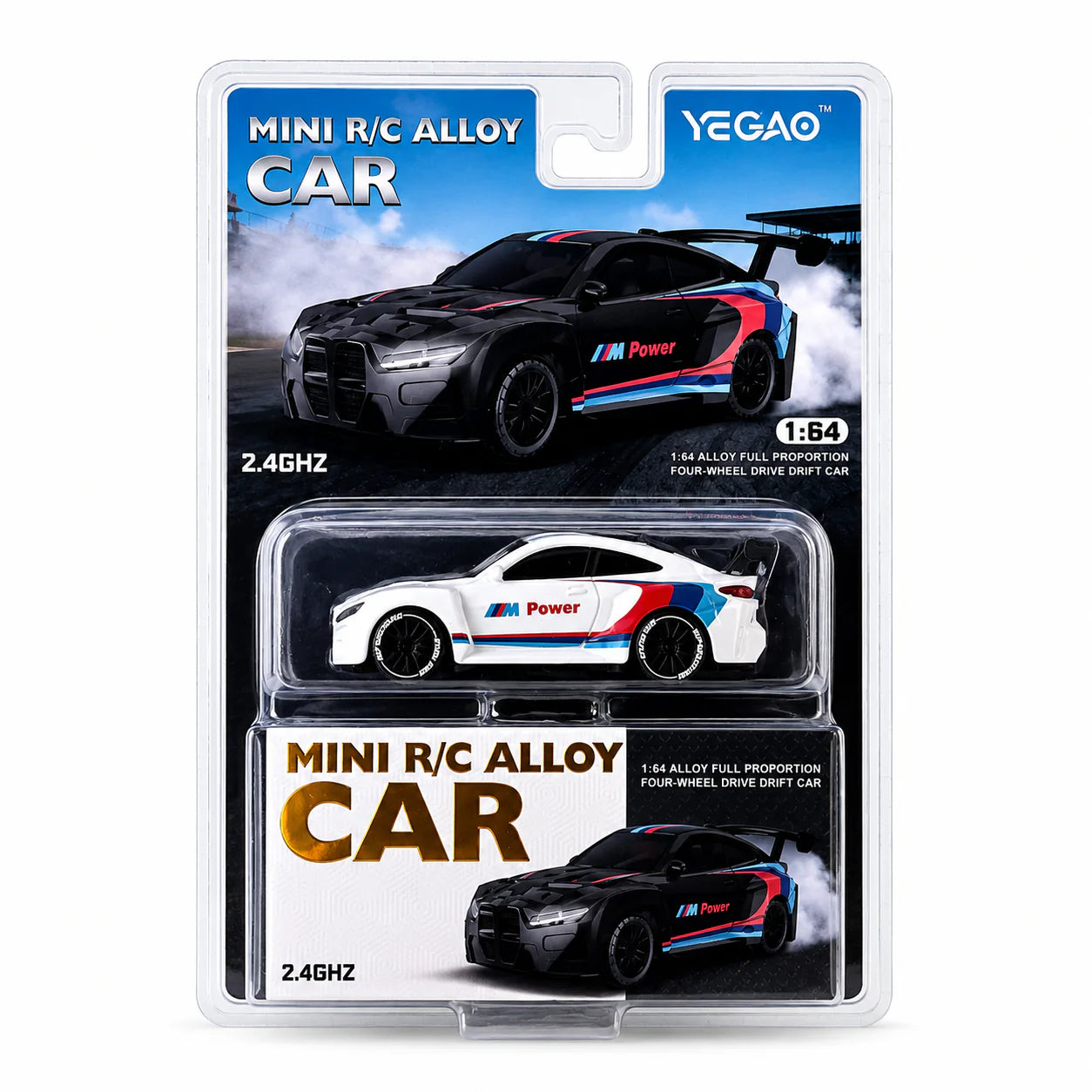 Yegao BMW M4 GT3 Mini RC Alloy Drift Car 1:64 Scale