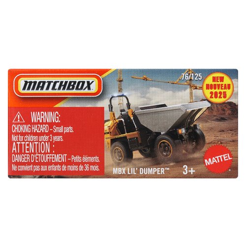 Matchbox MBX Lil' Dumper [Yellow/Orange] 76/125, 1:64 Scale Diecast Car