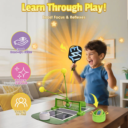 Indoor Tabletop Game for Kids, Board Game No Battery Needed 2 Player Family Interactive Toy for Boys & Girls Screen-Free Hand-Eye Coordination & Fine Motor Skills Gift (Pickle Court Battle)