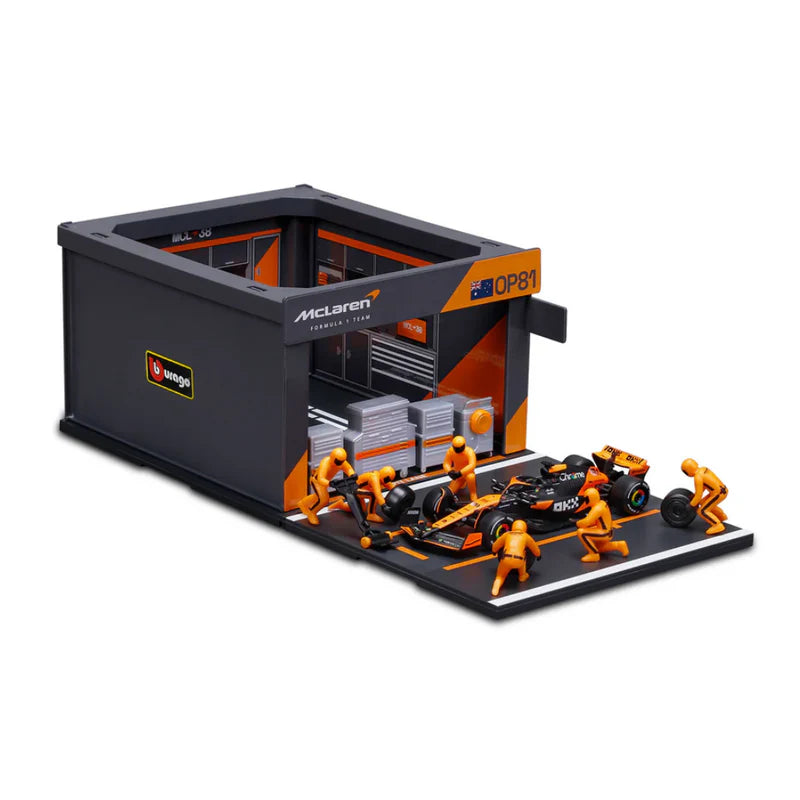 McLaren MCL38 Formula 1 Pit Stop Scene Cocoland Toys