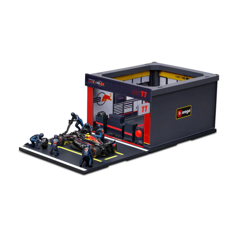 Bburago F1 Red Bull Racing RB20 2024 Pit Pass Diorama Sergio Perez 1/43 Scale