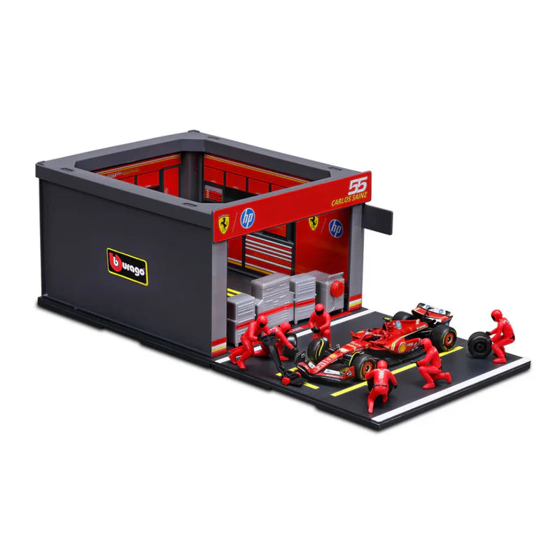 Ferrari SF-24 Formula 1 Pit Stop Scene Cocoland Toys
