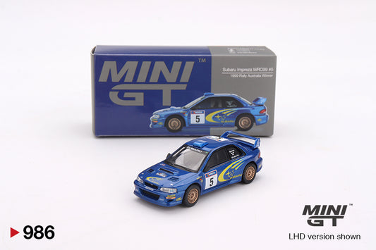 MINI GT 1:64 Impreza WRC99 1999 Rally Australia Winner #5 Car