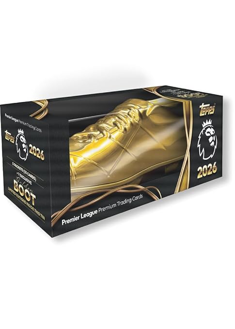 Topps Premier League 2026 - Debut Edition - Golden Boot Tin - Contains 57 Cards including 7 exclusive Golden Boot LE Cards