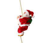 Funny Electric Animated Climbing Santa Claus on  Beads Chain Musical Moving Figure Christmas Ornament