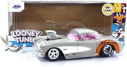 Jada Looney Tunes 1:24 1957 Chevrolet Corvette Die-cast Car & 2.75" Bugs Bunny Figure