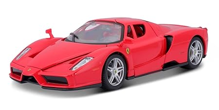 Bburago - 1/24 Scale Model Compatible with Enzo Ferrari 2005 with Acrylic Box (Red)