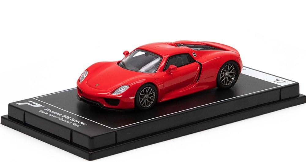 PosterCars Hypercar League Collection Posche 918 Spyder Guards Red 1:64 Scale