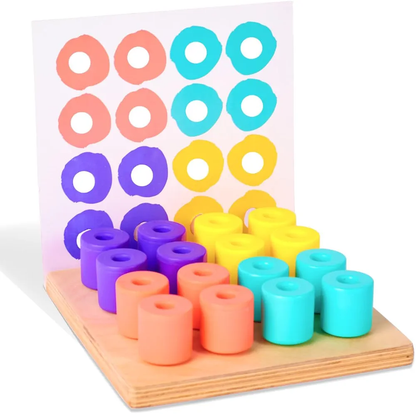 Curious Cub Montessori Shape and Colour Matching Peg Board